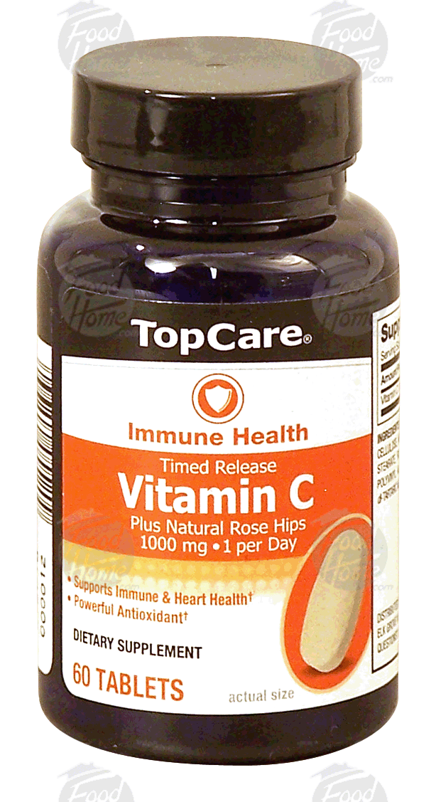 Top Care Immune Health 1000 mg time release vitamin c tablets, with rose hips Full-Size Picture